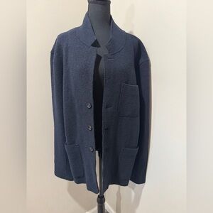 Mens‎ Baldwin Dark Blue XXL 100% Wool Jacket modern classic minimalist clean cut